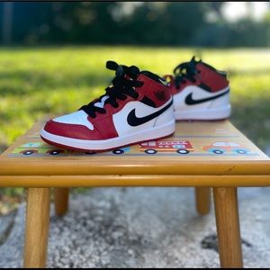 Nike Air Jordan 1 mid- preschool Chicago/ “Jordan 1s”